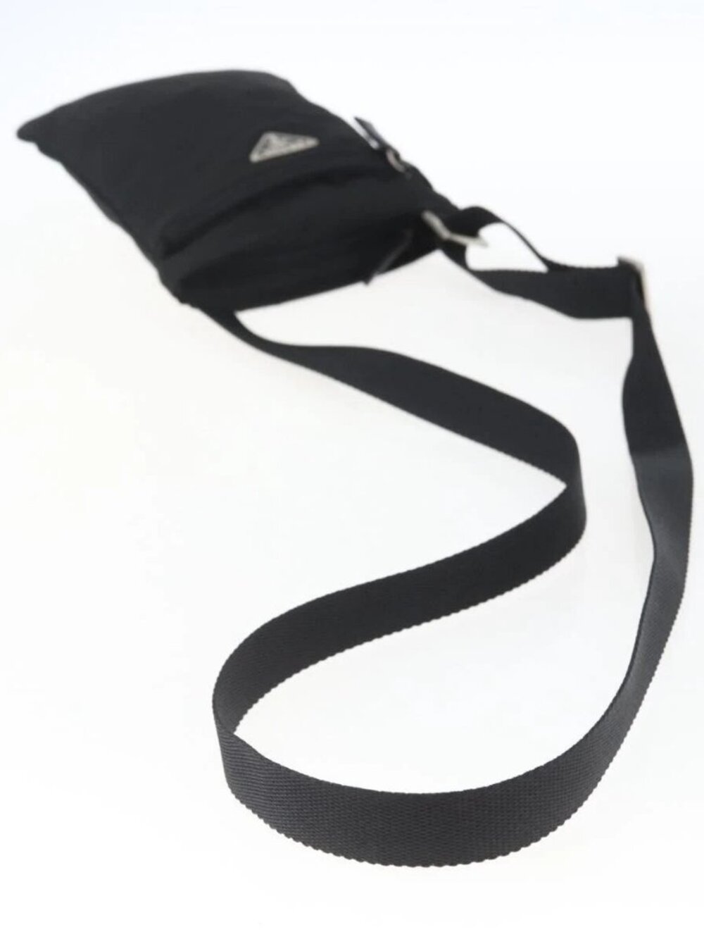 PRADA Shoulder Bag Nylon Black Silver Auth am10762 - Picture 8 of 16